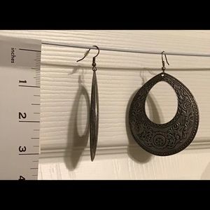 Silver Hoop Fashion Earrings